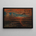 Sunset over the Sea after a Storm - Francis Danby — framed artwork on a wall