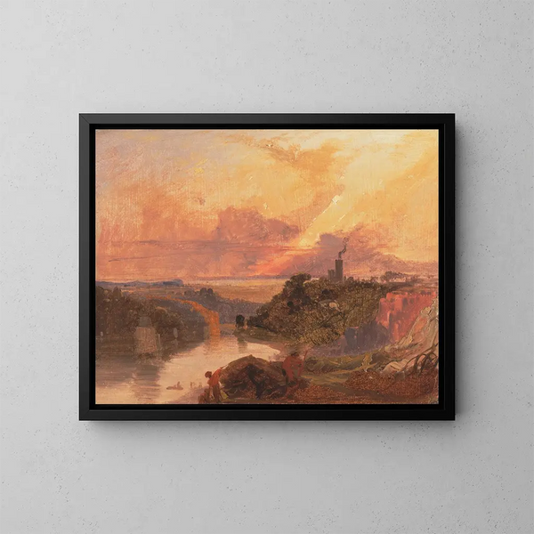 La garganta del Avon al atardecer - Francis Danby — cuadro enmarcado en la pared