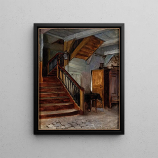 Francis Davis Millet - Room Interior with Winding Staircase.webp