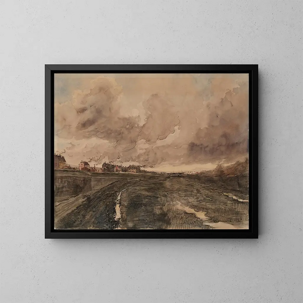 Vista del bulevar de Lorraine, distrito 17, avenida de la puerta Pouchet, límite del territorio de Clichy - Francis Garat — cuadro enmarcado en la pared