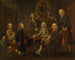 Portrait of a group of gentlemen with the artist - Francis Hayman — artwork view