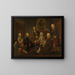 Portrait of a group of gentlemen with the artist - Francis Hayman — framed artwork on a wall