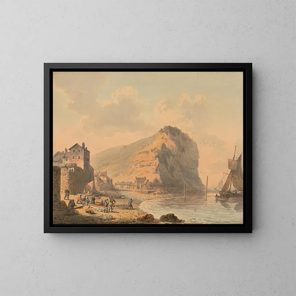 Staithes, Yorkshire - Francis Nicholson — cuadro enmarcado en la pared