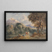 Classic landscape painting with figures - Francis Oliver Finch — framed artwork on a wall