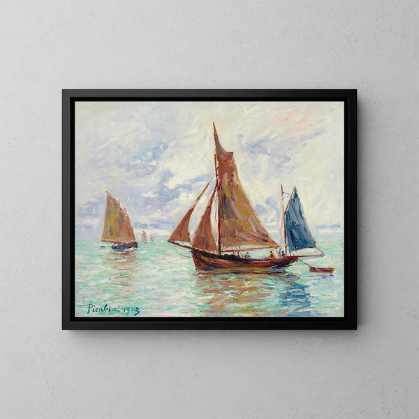 Bateaux de pêche - Francis Picabia — cuadro enmarcado en la pared
