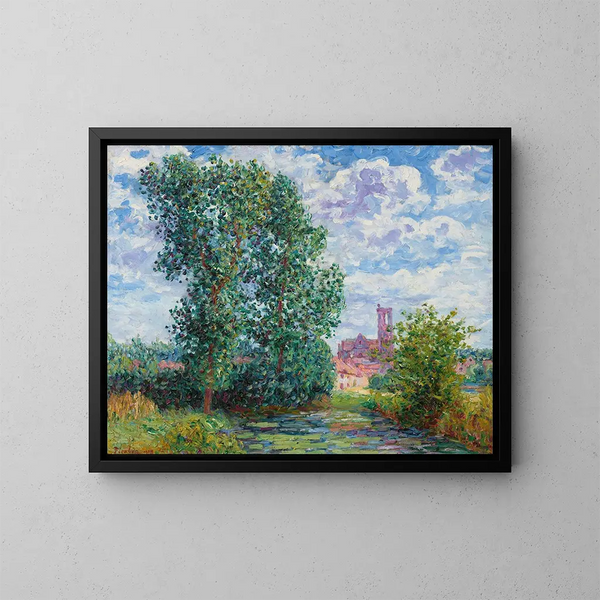 Efecto de sol en tiempo de tormenta en Larchant - Francis Picabia — cuadro enmarcado en la pared