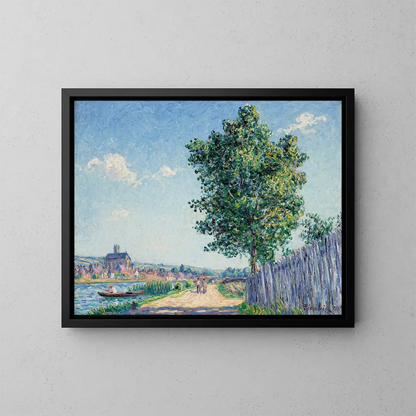 El álamo, efecto de sol en Villeneuve-sur-Yonne - Francis Picabia — cuadro enmarcado en la pared
