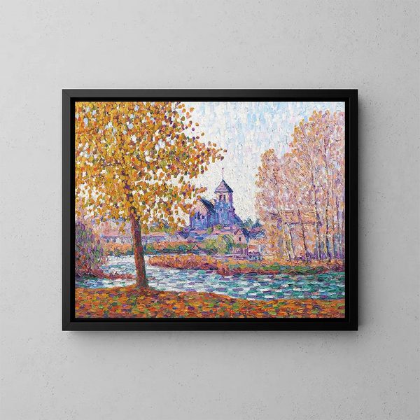 L'église de Montigny, efecto de otoño - Francis Picabia — cuadro enmarcado en la pared