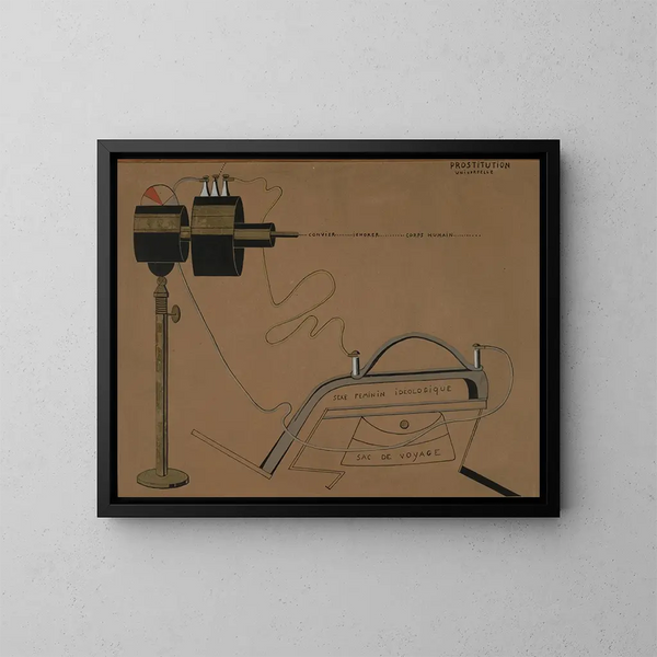 Prostitution universal - Francis Picabia — cuadro enmarcado en la pared