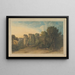 Château de Berry Pomeroy dans le comté de Devon - Francis Towne — framed artwork on a wall