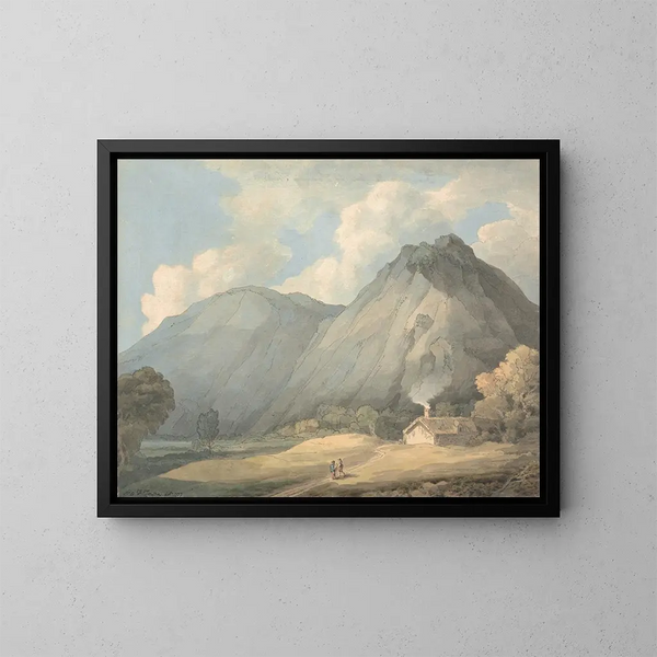 Craig yr Aderyn near Llanfihangel-y-Pennant - Francis Towne — framed artwork on a wall