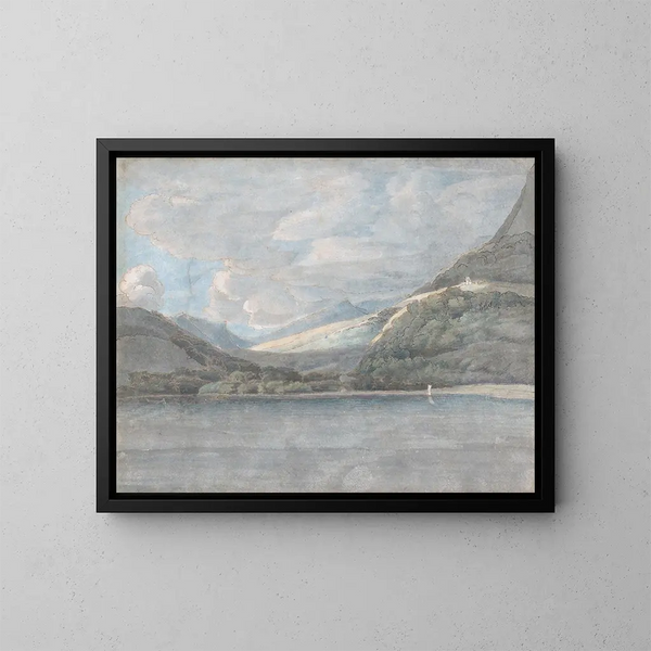 View of Lake Como - Francis Towne — framed artwork on a wall