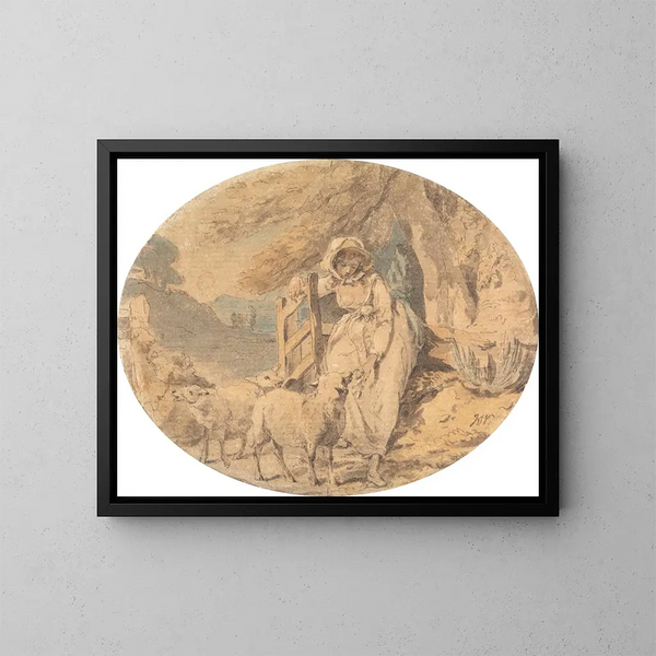 Adélaïde - Francis Wheatley — cuadro enmarcado en la pared