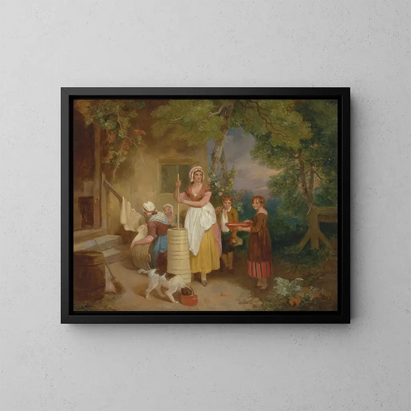 Matin - Francis Wheatley — cuadro enmarcado en la pared