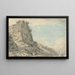 El roquedo de Saint-Vincent, Clifton, Bristol, con la casa de la fuente de Hotwells a lo lejos - Francis Wheatley — cuadro enmarcado en la pared