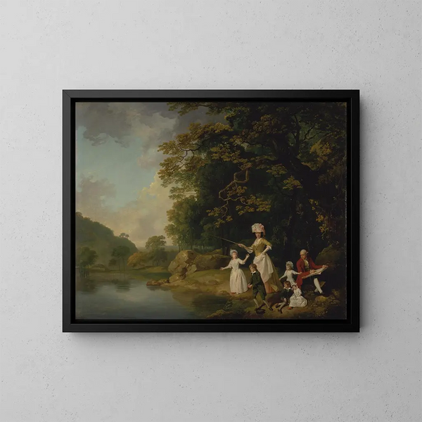 La familia Browne - Francis Wheatley — cuadro enmarcado en la pared