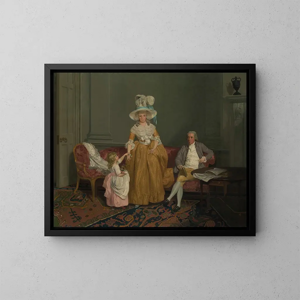 La familia Saithwaite - Francis Wheatley — cuadro enmarcado en la pared