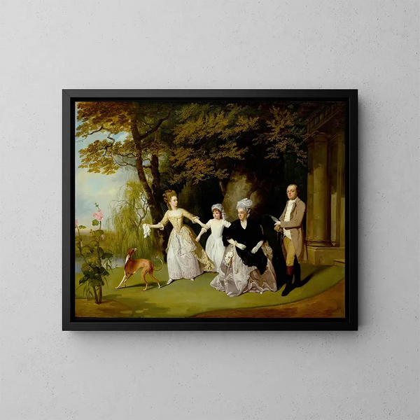 La familia Wilkinson - Francis Wheatley — cuadro enmarcado en la pared
