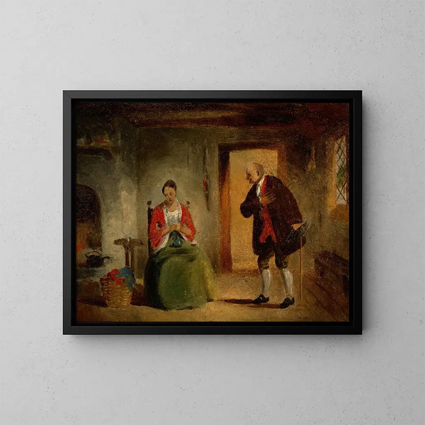 Estudio de interior - Francis William Edmonds — cuadro enmarcado en la pared