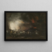 Fire at a Hospital - Francisco de Goya — framed artwork on a wall