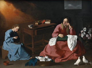 The Christ and the Virgin in the house of Nazareth - Francisco de Zurbarán — artwork view