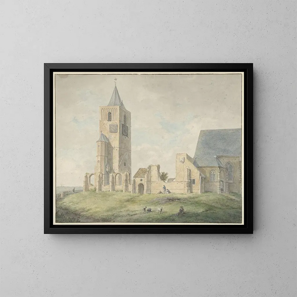Runa de la iglesia de Warmond - Franciscus Andreas Milatz — cuadro enmarcado en la pared