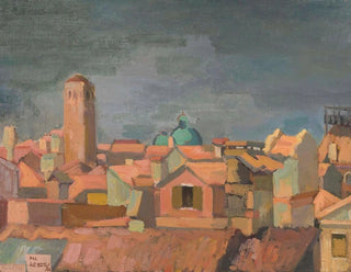 Vista de una ciudad italiana - Franciszek Bartoszek — vista de la obra