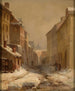 Vieja Varsovia en invierno, calle Brzozowa - Franciszek Wątkowski — vista de la obra