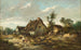 Paisaje de otoño con cabaña - Franck Brissot — vista de la obra