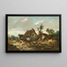 Paisaje de otoño con cabaña - Franck Brissot — cuadro enmarcado en la pared