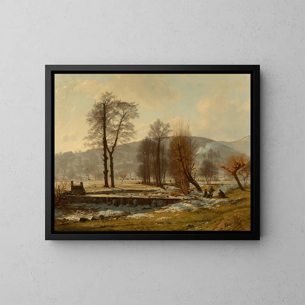 Estudio de invierno, valle de Munster - François-Louis Français — cuadro enmarcado en la pared