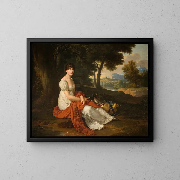 Retrato de Elbieta Skotnicka ne Laskiewicz 1781-1849, esposa de Micha Skotnicki - François-Xavier Fabre — cuadro enmarcado en la pared