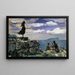 Girl on the stones of the ancient city walls of Norba - Frank Buchser — framed artwork on a wall