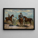 de caballos y jinetes - Frank Buchser — cuadro enmarcado en la pared