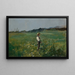 Reaper in a Flowered Meadow - Frank Buchser — framed artwork on a wall