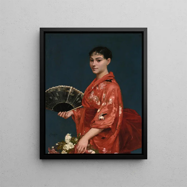 Frank Buchser - Young Woman in a Red Kimono.webp