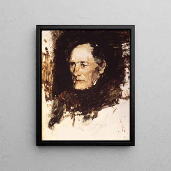 Cabeza de un anciano - Frank Duveneck — cuadro enmarcado en la pared