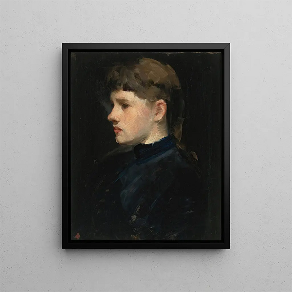 Retrato de una dama - Frank Duveneck — cuadro enmarcado en la pared