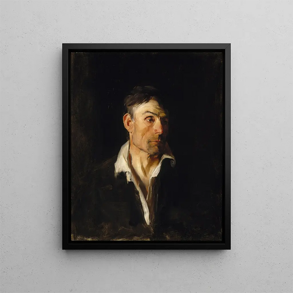 Retrato de un hombre - Frank Duveneck — cuadro enmarcado en la pared