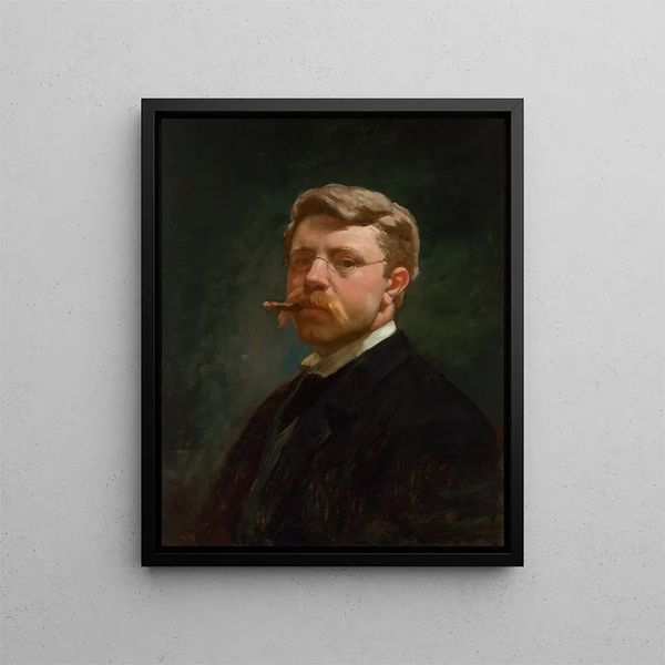 Autorretrato - Frank Duveneck — cuadro enmarcado en la pared