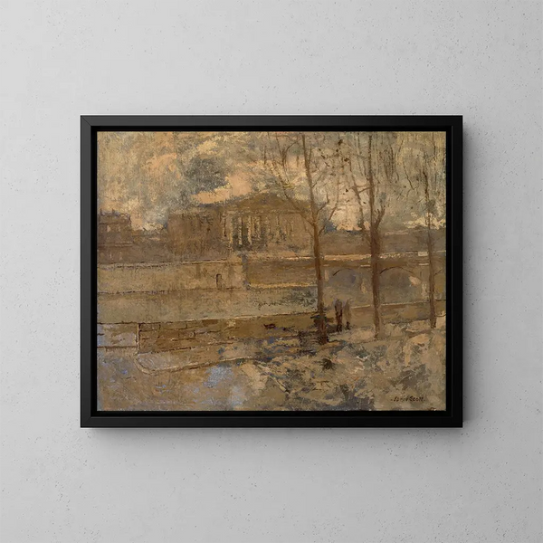 Cámara de Diputados en la niebla - Frank Edwin Scott — cuadro enmarcado en la pared
