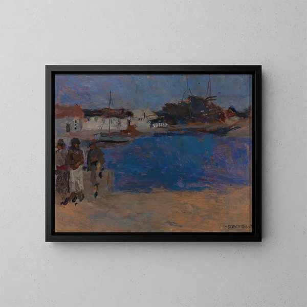 Costa cerca de Cherburgo - Frank Edwin Scott — cuadro enmarcado en la pared