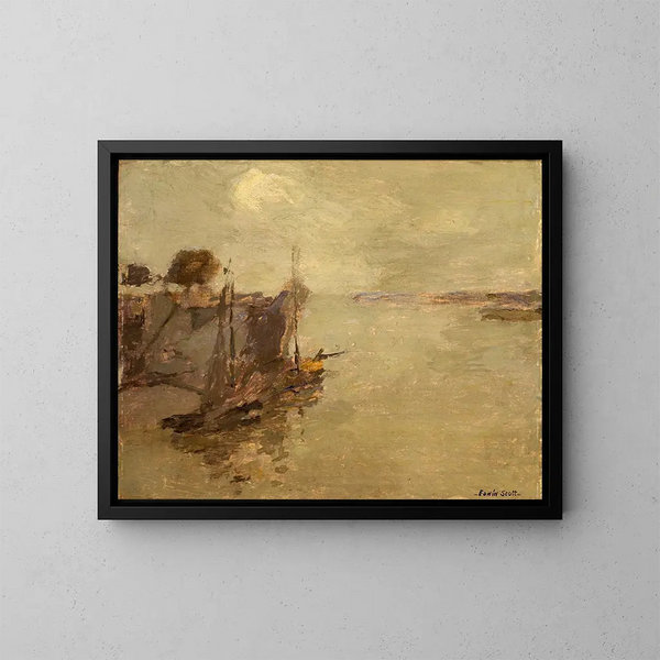 Bateaux de pesca en Honfleur n° 2 - Frank Edwin Scott — cuadro enmarcado en la pared