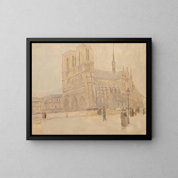 Notre-Dame en invierno - Frank Edwin Scott — cuadro enmarcado en la pared
