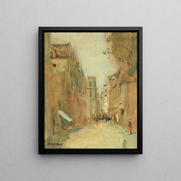 Rue Saint-Jacques París - Frank Edwin Scott — cuadro enmarcado en la pared
