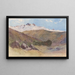Landscape with Mountain and Ravine - Frank Wright — framed artwork on a wall