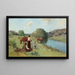 Maoris sur une berge - Frank Wright — framed artwork on a wall