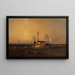 Escena marítima con barcos - Franklin D Briscoe — cuadro enmarcado en la pared