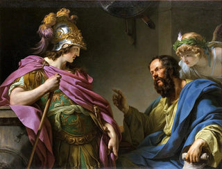 Alcibiade enseñado por Sócrates - François-André Vincent — vista de la obra
