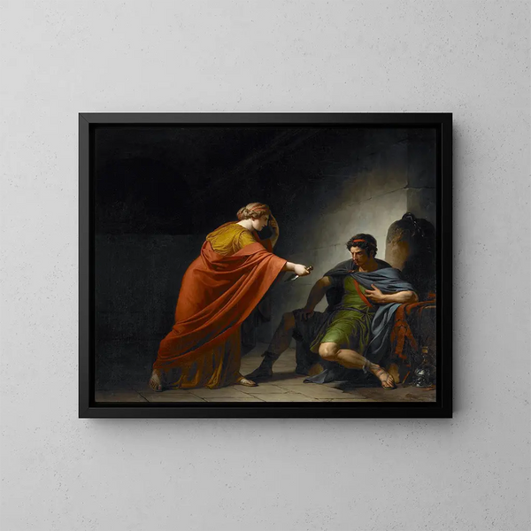 Arrie and Paetus - François-André Vincent — framed artwork on a wall